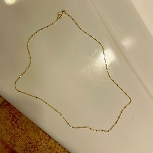 BabyGold Petit Sequin chain necklace 14k gold, 16"
